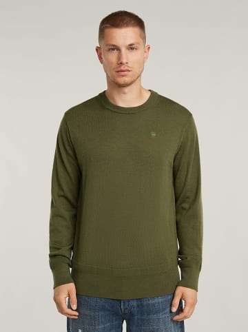 G-Star Merino-Wollpullover in Khaki