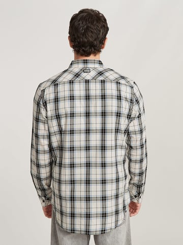 G-Star Blouse crème/zwart/blauw