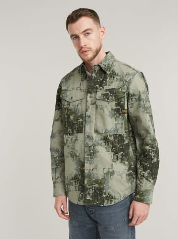 G-Star Blouse groen/beige