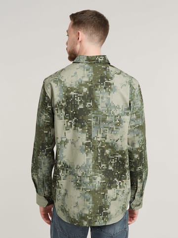 G-Star Blouse groen/beige