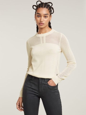 G-Star Sweter w kolorze kremowym