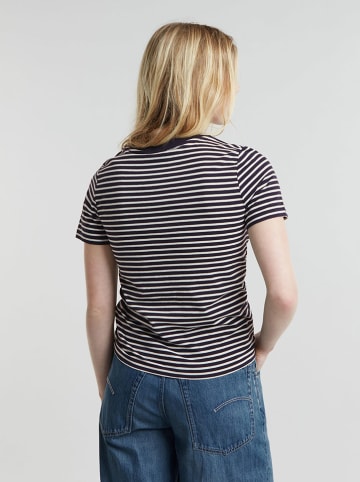 G-Star Shirt wit/donkerblauw