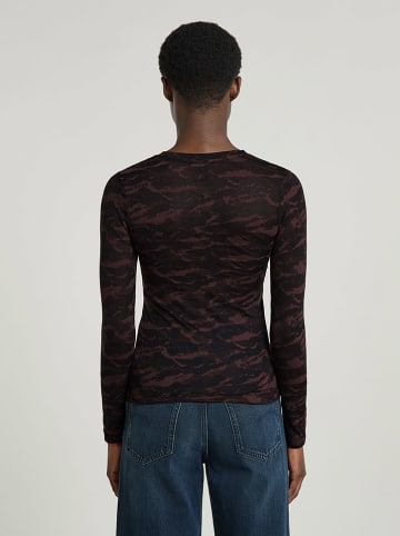 G-Star Longsleeve in Schwarz/ Lila