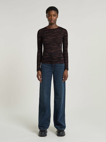 G-Star Longsleeve in Schwarz/ Lila