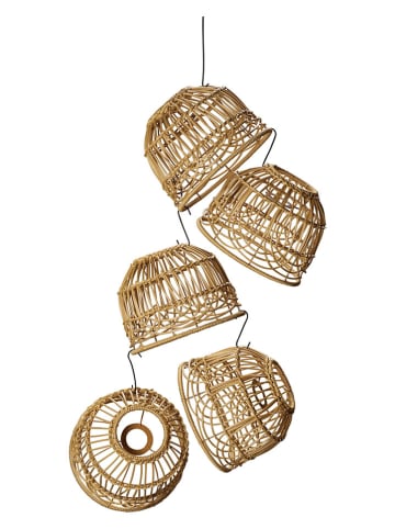 Konstsmide 5er-Set: Lampenschirme für Lichterketten in Beige - (H)8 x Ø 20 cm