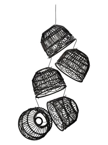 Konstsmide 5er-Set: Lampenschirme für Lichterketten in Schwarz - (H)8 x Ø 20 cm