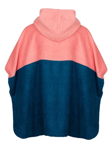 Trollkids Badeponcho "Kvalvika" in Rosa/ Dunkelblau