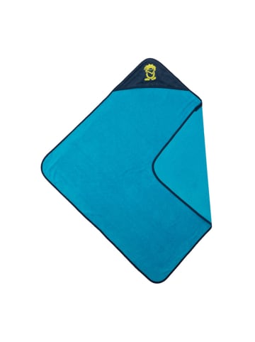 Trollkids Kapuzenbadetuch "Sandefjord" in Blau - (L)95 x (B)95 cm