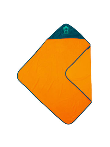 Trollkids Kapuzenbadetuch "Sandefjord" in Orange/ Grün