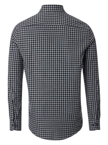 CASAMODA Hemd in Beige/Dunkelblau