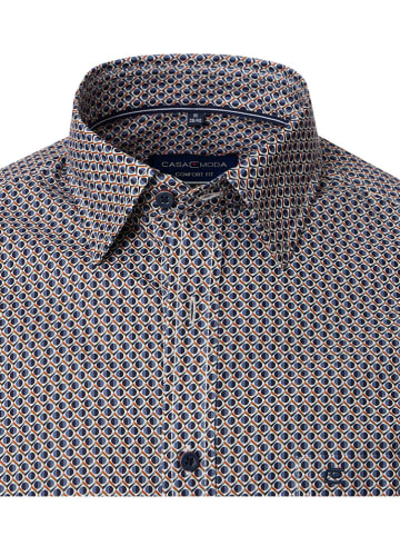 CASAMODA Hemd - Comfort fit - in Blau/ Orange/ Weiß