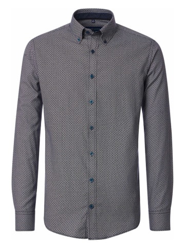 CASAMODA Hemd in Beige/ Blau
