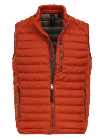 CASAMODA Doorgestikte bodywarmer oranje