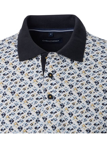 CASAMODA Poloshirt wit/zwart/blauw