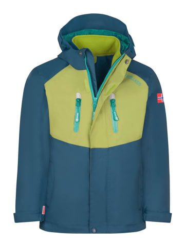 Trollkids Funktionsjacke "Bryggen" in Blau/ Grün