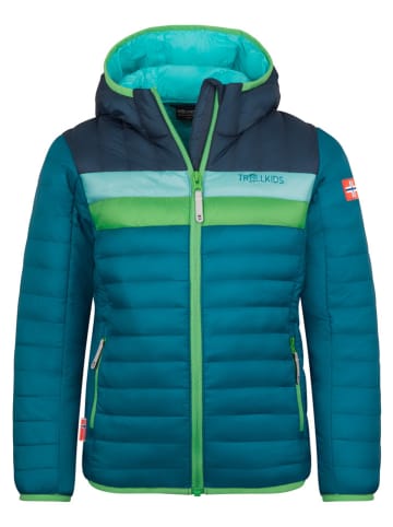 Trollkids Winterjacke "Eikefjord" in Blau/ Grün