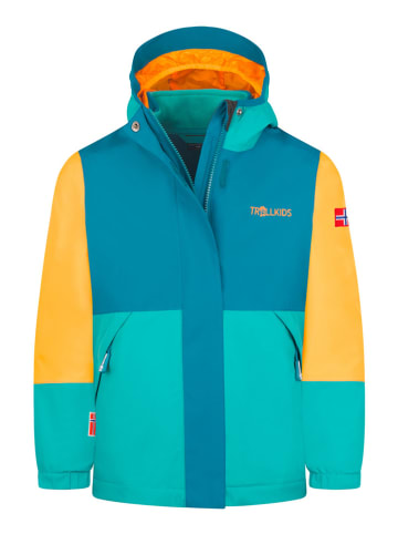 Trollkids Functionele jas "Kjerak" blauw/geel