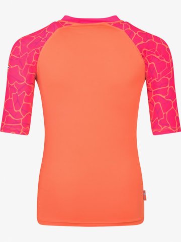 Trollkids Badeshirt "Haukland T" in Orange/ Pink