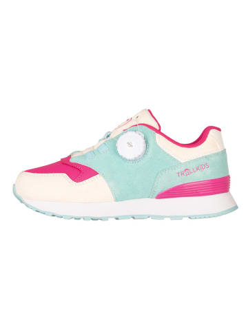 Trollkids Sneakers "Kristiansand" crème/lichtblauw/roze
