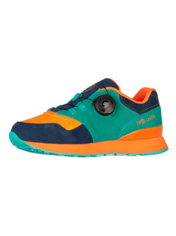 Trollkids Sneakersy "Kristiansand" w kolorze zielono-pomarańczowo-granatowym