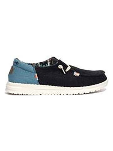 Hey Dude Mocassins zwart/lichtblauw