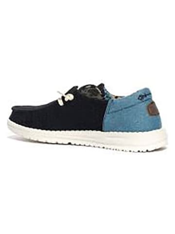 Hey Dude Mokassins in Schwarz/ Hellblau