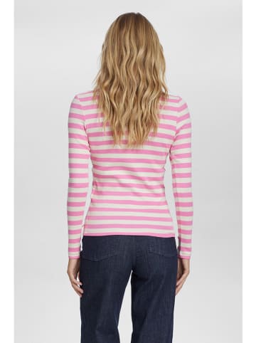 NÜMPH Longsleeve in Rosa/ Weiß