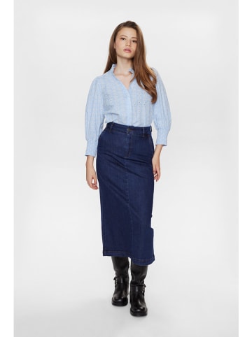 NÜMPH Spijkerrok donkerblauw