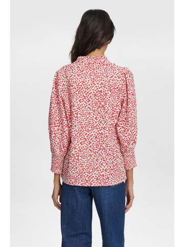 NÜMPH Bluse in Rot/ Weiß