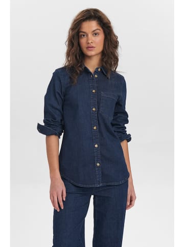 NÜMPH Jeans-Hemd in Dunkelblau
