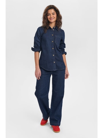 NÜMPH Jeans-Hemd in Dunkelblau