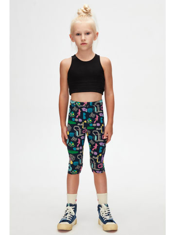 lovetti Capri-Leggings in Schwarz/ Bunt