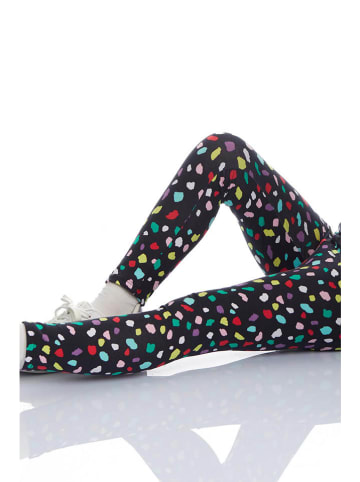 lovetti Legginsy w kolorze czarnym ze wzorem