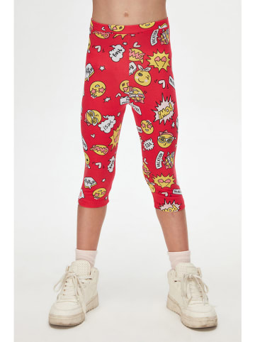 lovetti Capri-Leggings in Rot/ Bunt