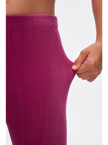 lovetti Legginsy w kolorze ciemnofioletowym