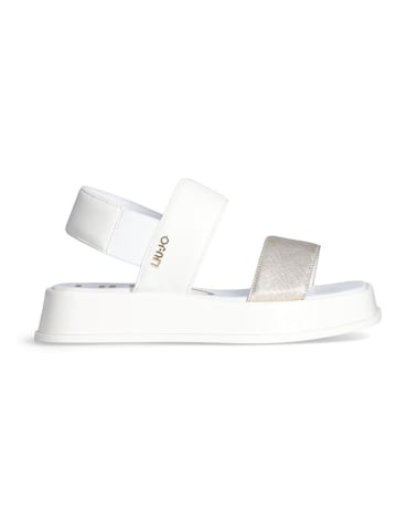 Liu Jo Sandały w kolorze złoto-białym na obcasie