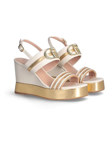 Liu Jo Keilsandaletten in Beige/ Gold