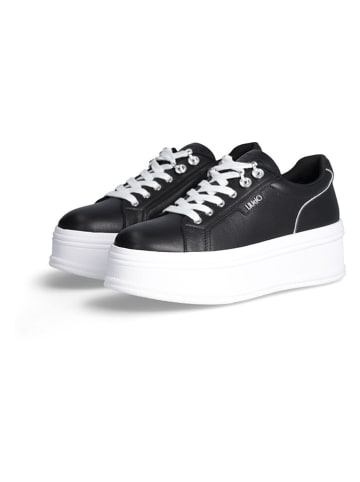 Liu Jo Leder-Sneakers in Schwarz