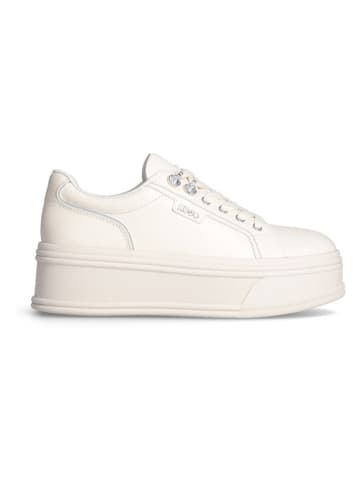 Liu Jo Leder-Sneakers in Creme