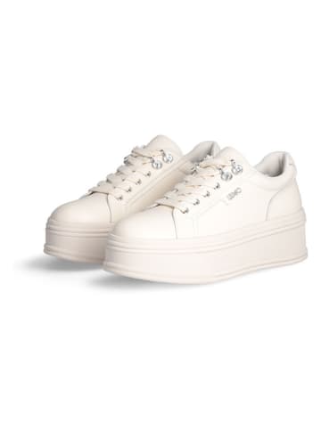 Liu Jo Leder-Sneakers in Creme
