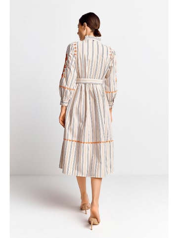 Rich & Royal Kleid in Creme/ Rot