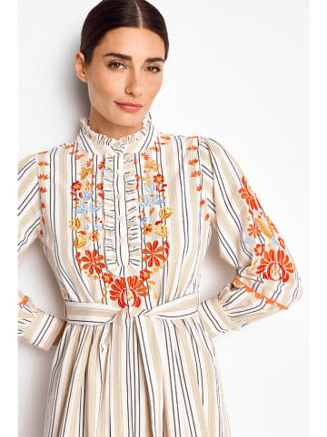 Rich & Royal Kleid in Creme/ Rot