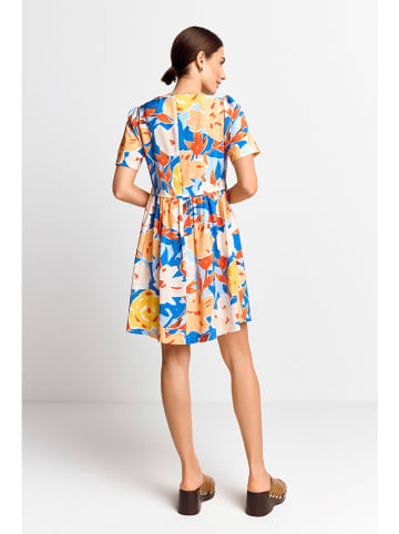 Rich & Royal Jurk blauw/geel