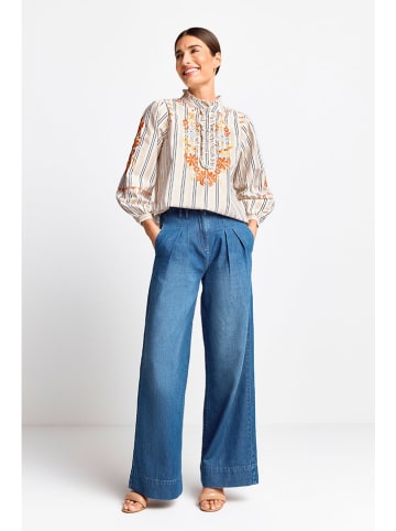 Rich & Royal Bluse in Creme/ Orange/ Beige