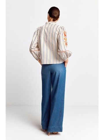 Rich & Royal Bluse in Creme/ Orange/ Beige