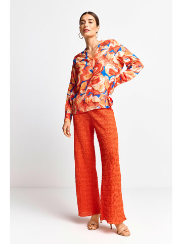 Rich & Royal Bluse in Oange/ Blau