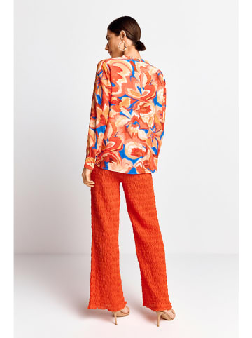 Rich & Royal Bluse in Orange/ Blau