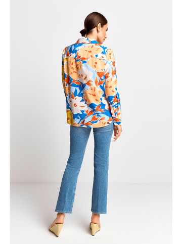 Rich & Royal Bluse in Blau/ Gelb
