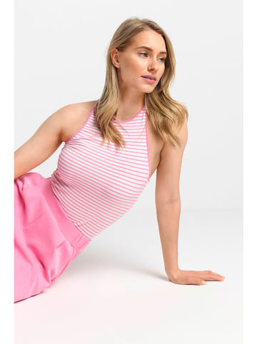 Rich & Royal Top in Pink/ Weiß