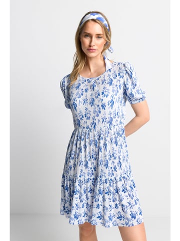 Rich & Royal Kleid in Weiß/ Blau
